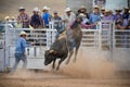 Bull Rider Gets Airborne Royalty Free Stock Photo