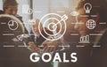 Bull`s Eye Goal Mission Icon Graphics Concept Royalty Free Stock Photo