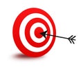 Bull's eye target and arrow Royalty Free Stock Photo