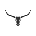Bull`s head Logo buffalo, design, beast, black