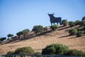 Bull-shaped billboard in Spain Royalty Free Stock Photo