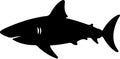 bull shark Black Silhouette Generative Ai