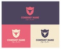 bull and shield logo set. premium vector design. appear with several color choices. Royalty Free Stock Photo