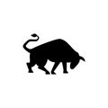 Bull sign black icon. Vector illustration eps 10 Royalty Free Stock Photo