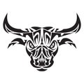 bull silhouette. Vector illustration decorative design