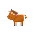 Bull Simplified Cute Illustration