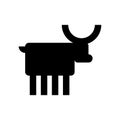 Bull simplified sign. ox Ethnographic symbol