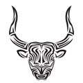 bull tattoo. Vector illustration decorative design