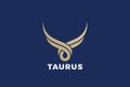 Bull Taurus silhouette Logo . Steak house bu