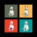 Bull Terrier Dog Illustration Royalty Free Stock Photo