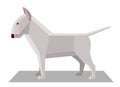 Bull Terrier in the minimalist style