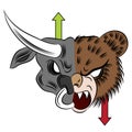 Bull Versus Bear Royalty Free Stock Photo