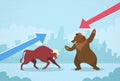 Bull vs Bear Stock Exchange Concept Finance Royalty Free Stock Photo