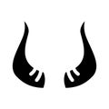 bull wildlife animal glyph icon vector illustration