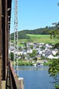 Bullay, Germany - 09 02 2021: view from DoppelstockbrÃÂ¼cke