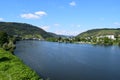 Bullay, Germany - 09 02 2021: view from DoppelstockbrÃÂ¼cke