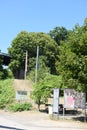 Bullay, Germany - 07 19 2022: Flags and signs at the bridge