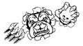 Bulldog Bowling Sports Mascot Royalty Free Stock Photo