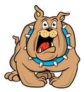 Bulldog cartoon illustration Royalty Free Stock Photo