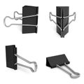 Bulldog clip collage isolated on white background