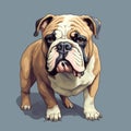 Bulldog Dog Vector Illustration: Photorealistic Clipart Design