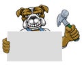 Bulldog Hammer Cartoon Mascot Handyman Carpenter Royalty Free Stock Photo
