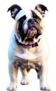 Bulldog illustration Artificial Intelligence artwork generated