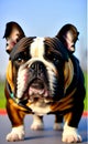Bulldog illustration Artificial intelligence artwork generated