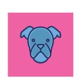 Bulldog Isolated Vector icon that can be easily modified or edited