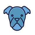 Bulldog Isolated Vector icon that can be easily modified or edited