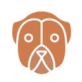 Bulldog Isolated Vector icon that can be easily modified or edited