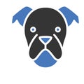 Bulldog Isolated Vector icon that can be easily modified or edited