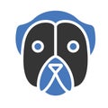 Bulldog Isolated Vector icon that can be easily modified or edited