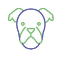 Bulldog Isolated Vector icon that can be easily modified or edited