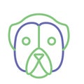 Bulldog Isolated Vector icon that can be easily modified or edited