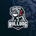 Bulldog mascot logo design with modern illustration concept style for badge, emblem and t shirt printing. angry bulldog Royalty Free Stock Photo