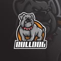 Bulldog mascot logo design vector with modern illustration concept style for badge, emblem and tshirt printing. angry dog Royalty Free Stock Photo