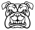 Bulldog Mean Sports Mascot Royalty Free Stock Photo