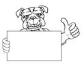 Bulldog Painter Handyman Mechanic Plumber Cartoon