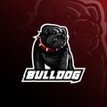 Bulldog vector mascot logo design with modern illustration concept style for badge, emblem and tshirt printing. angry bulldog Royalty Free Stock Photo
