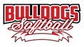 Bulldogs Softball Design With Banner Royalty Free Stock Photo