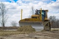 Bulldozed in road