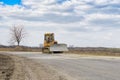 Bulldozed in road