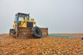 Bulldozer on the beach