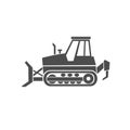 A bulldozer black icon