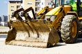Bulldozer on building site Royalty Free Stock Photo