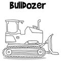 Bulldozer collection with hand draw