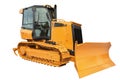 Bulldozer excavator , isolated on white with clipping path Royalty Free Stock Photo