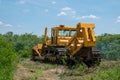 Bulldozer. Forestry Mulching Royalty Free Stock Photo