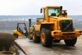 Bulldozer and forklift Volvo Royalty Free Stock Photo